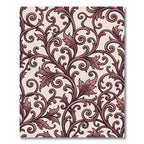 Rose Scrollwork Floral Vines Rug