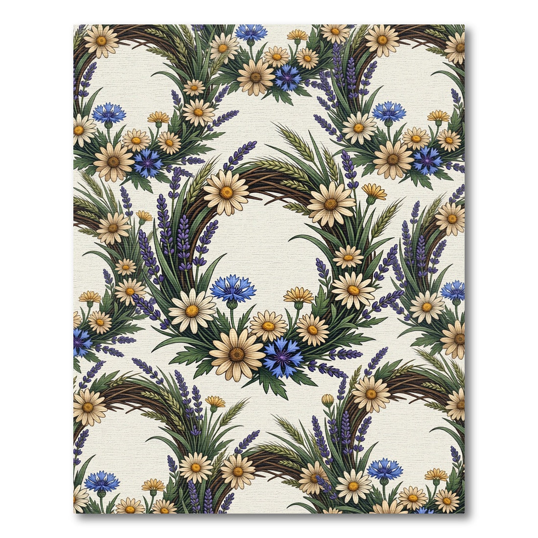 Wildflower Wreath Meadow Cream Rug