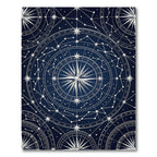 Celestial Navy Silver Star Map Rug