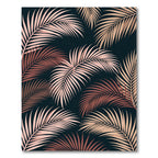 Rose Gold Palm Frond Overlay Rug