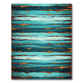 Coastal Blue Wood Plank Stripe Rug