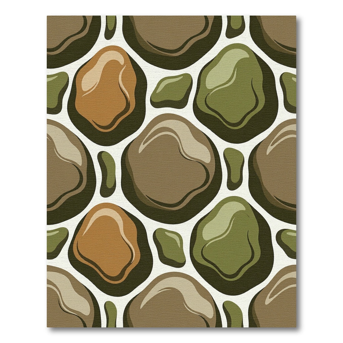 Earthy Amorphous Organic Shapes Rug