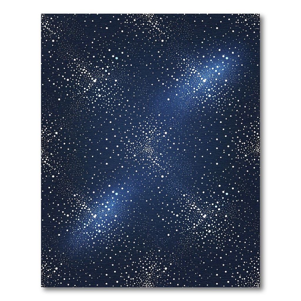 Cosmic Deep Blue Starry Night Rug