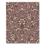 Rose Floral Acanthus Scroll Rug