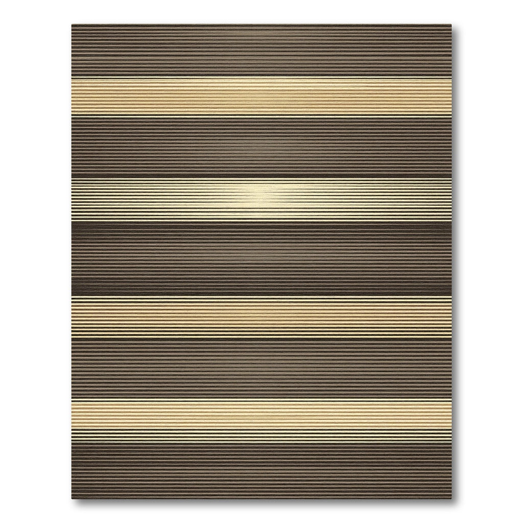 Modern Earthy Tone Linear Striped Rug