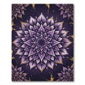 Amethyst Purple Floral Mandala Art Rug