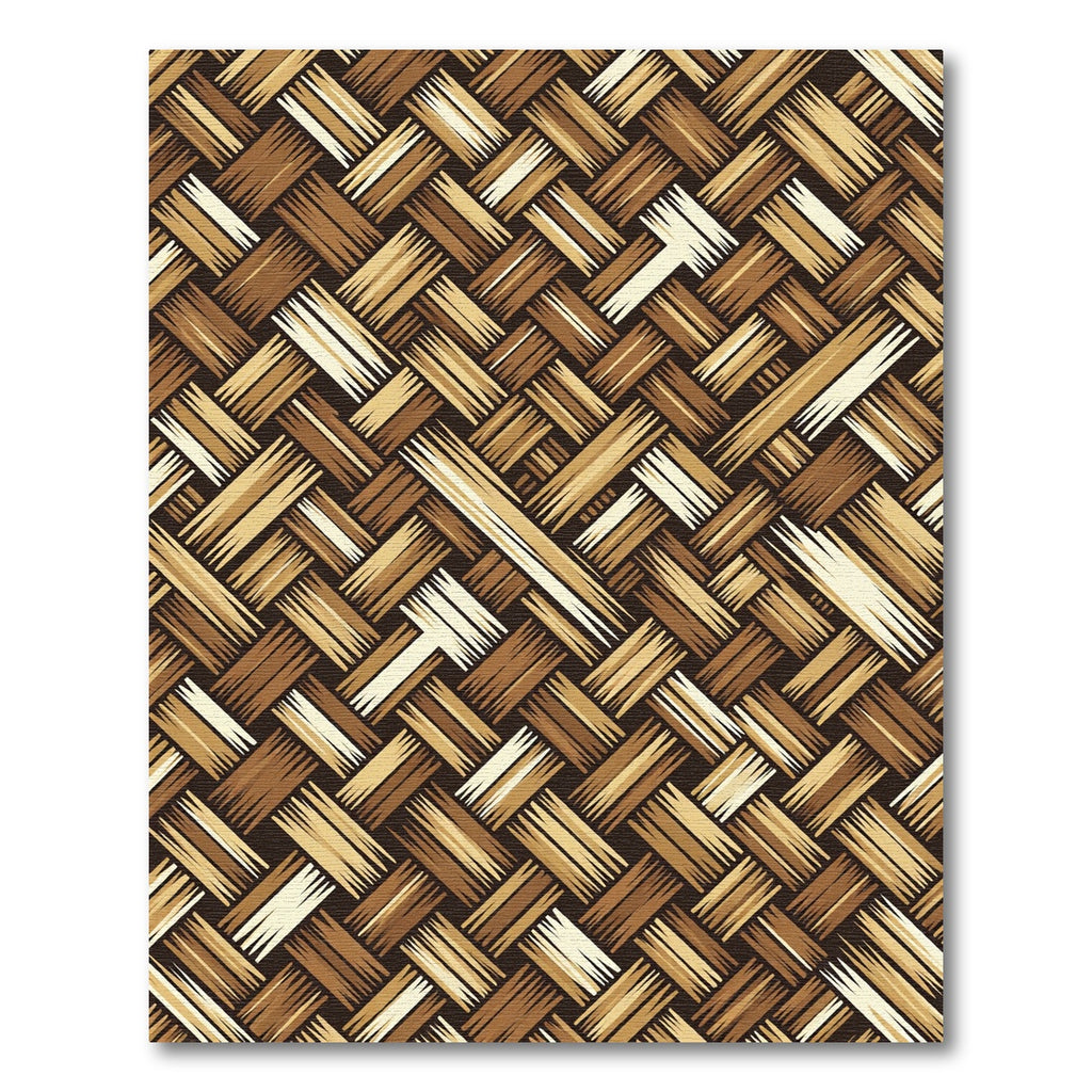 Earthy Brown Woven Basket Weave Rug