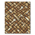 Earthy Brown Woven Basket Weave Rug