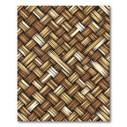 Earthy Brown Woven Basket Weave Rug