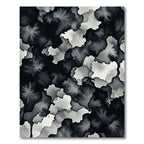Monochrome Abstract Ink Wash Flow Rug