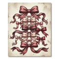 Vintage Dusty Rose Ribbon Garland Rug