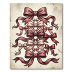 Vintage Dusty Rose Ribbon Garland Rug