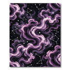 Cosmic Purple Nebula Starry Night Rug