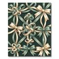 Elegant Sage and Cream Ribbon Knot Rug