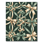 Elegant Sage and Cream Ribbon Knot Rug