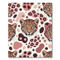 Chic Leopard Face Blush Pink Spotted Rug