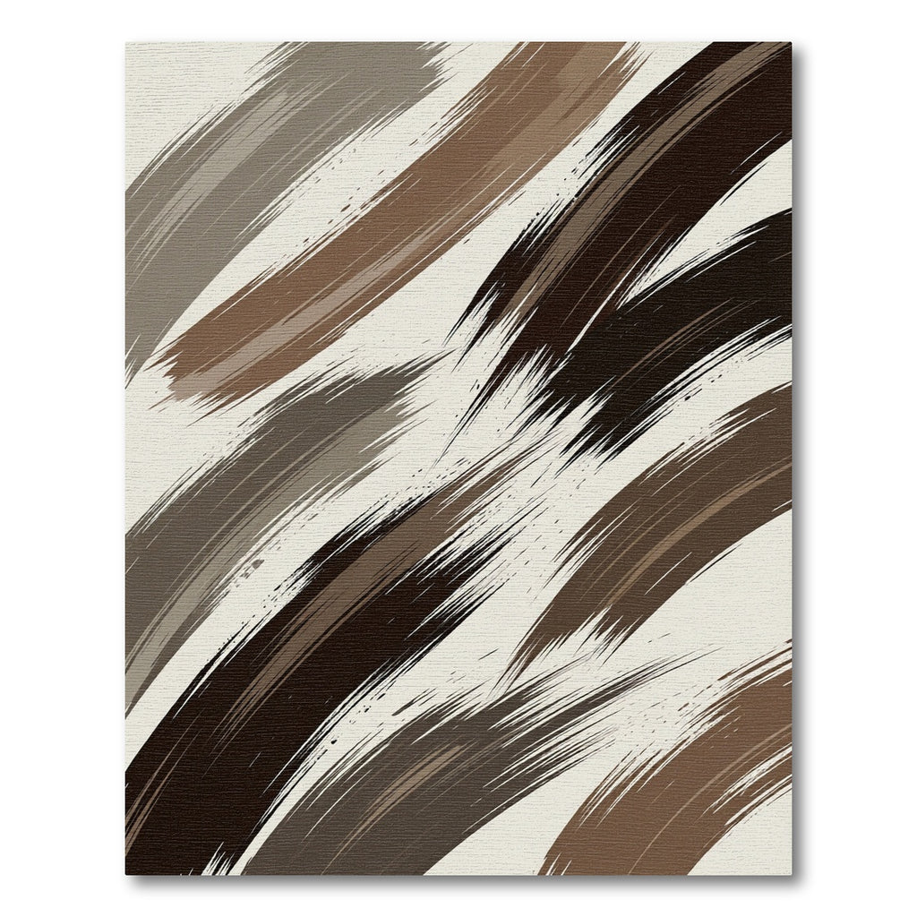 Earthy Tones Brushstroke Swirl Rug