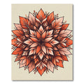 Fiery Orange Blossom Mandala Rug