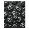 Monochrome Agate Stone Starburst Composition Rug