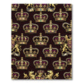 Regal Gold Crown Ornate Jewel Rug