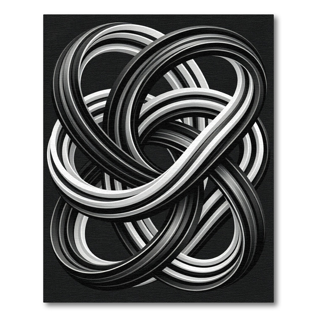 Monochromatic Abstract Interlocking Tubular Loop Rug