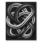 Monochromatic Abstract Interlocking Tubular Loop Rug