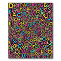Vibrant Alphabet Chaos Collage Rug