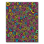 Vibrant Alphabet Chaos Collage Rug