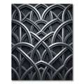 Sophisticated Midnight Silver Interlocking Arch Rug