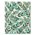 Teal Winding River Leafy Branches Rug