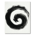 Black Ink Brush Stroke Swirl Rug