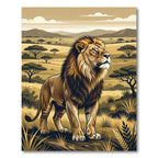 Majestic Lion Savannah Wildlife Rug