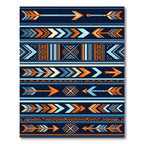 Bold Geometric Tribal Arrow Stripe Rug