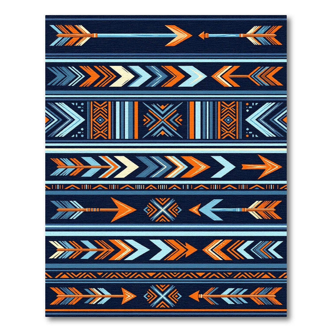 Bold Geometric Tribal Arrow Stripe Rug