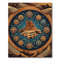 Celestial Mesa Astral Totem Bronze Round Rug