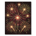 Golden Red Bursting Fireworks Celebration Rug