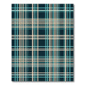 Teal Beige Tartan Grid Rug
