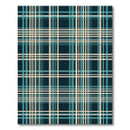 Teal Beige Tartan Grid Rug