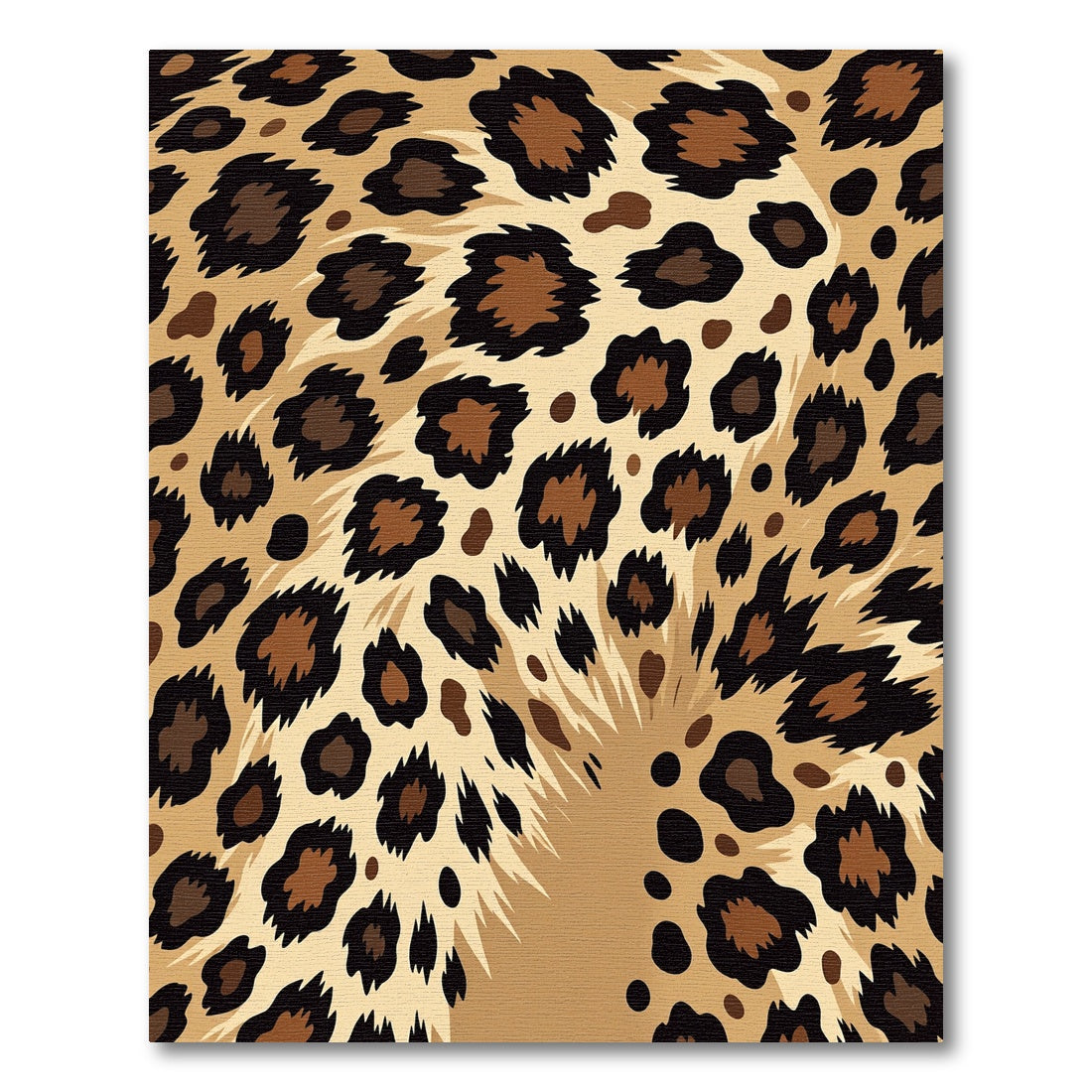 Golden Brown Animal Print Spots Rug