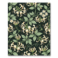 Elegant Honeysuckle Vine Botanical Dark Rug