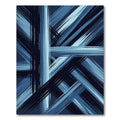Indigo Abstract Brush Stroke Rug
