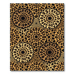 Golden Leopard Medallion Flora Rug