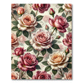 Romantic Pink Peach Rose Garden Rug