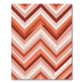 Warm Terracotta Retro Chevron Stripe Rug