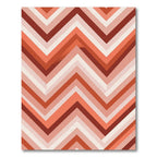 Warm Terracotta Retro Chevron Stripe Rug