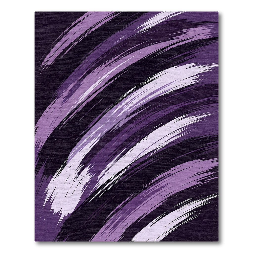 Abstract Purple Swirl Brush Stroke Rug