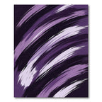 Abstract Purple Swirl Brush Stroke Rug