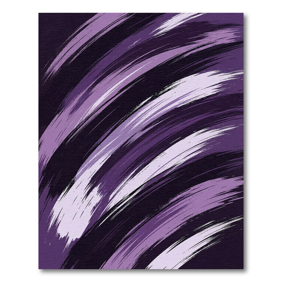 Abstract Purple Swirl Brush Stroke Rug