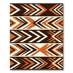 Earthy Geometric Chevron Arrow Rug