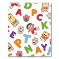 Whimsical Alphabet Characters Colorful Composition Rug